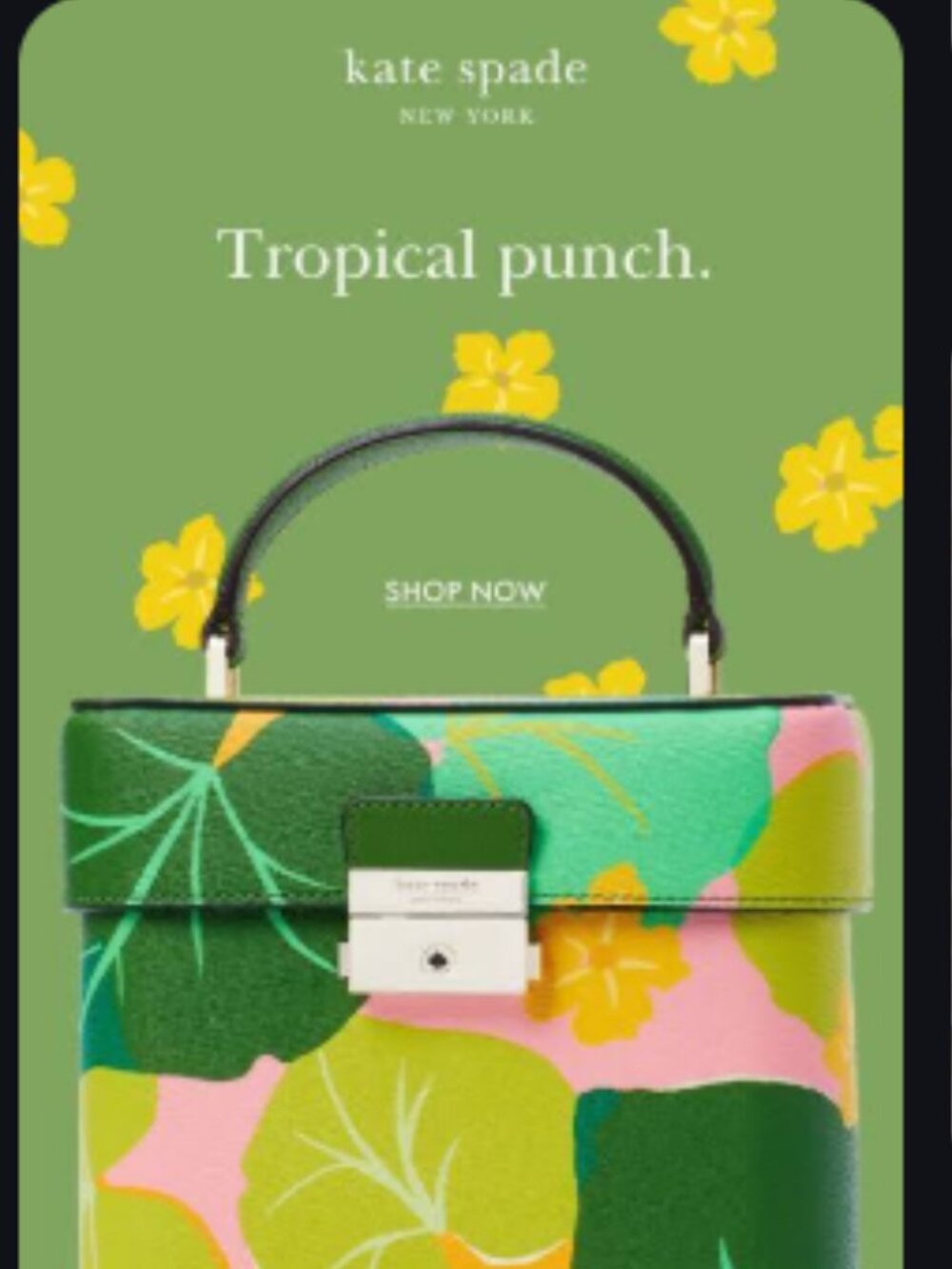 Kate Spade Voyage Cucumber Floral Small Top-Handle Crossbody - Picture 4 of 13